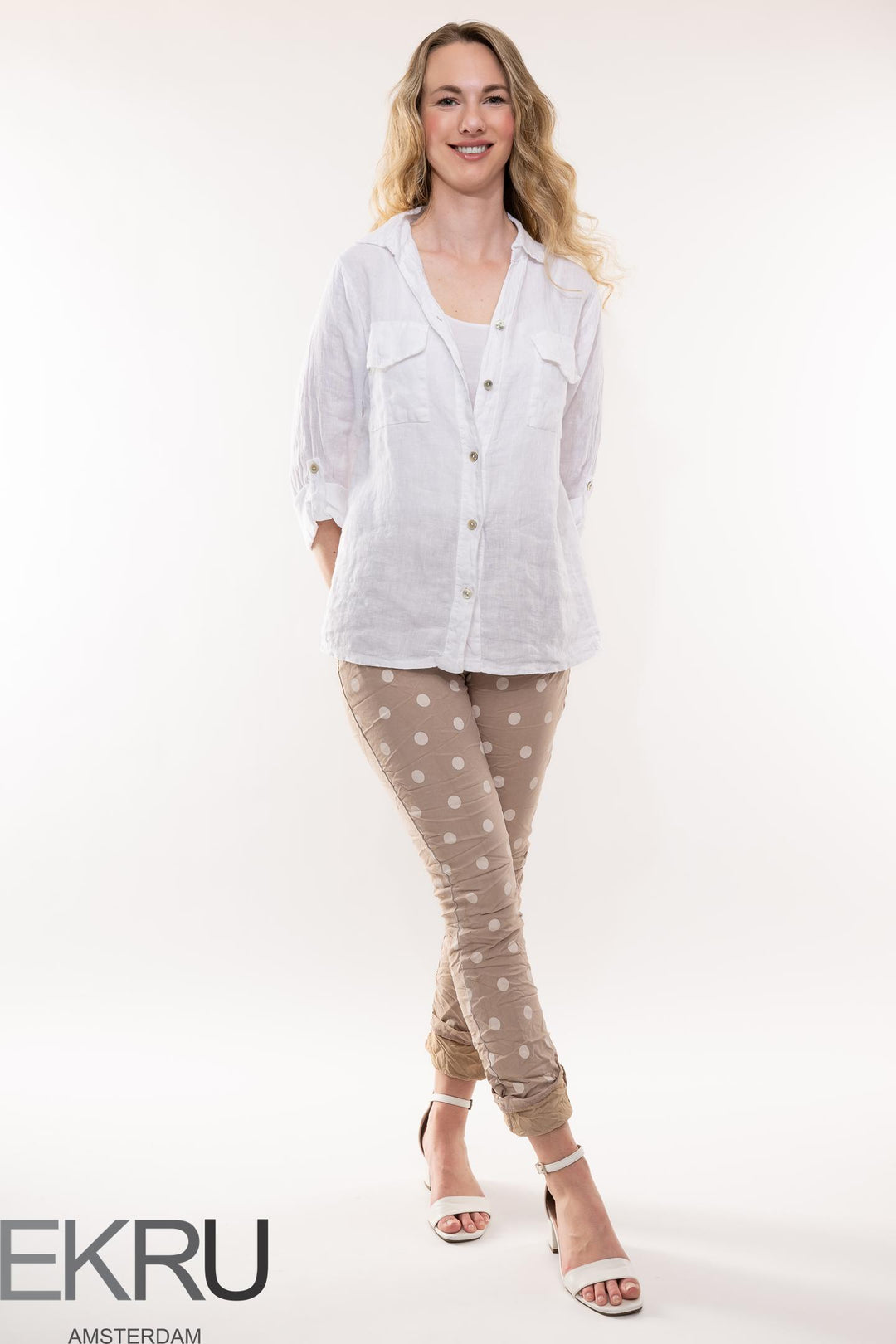 Euro Crafted Spots Travel Pant - Breathable Naturals | Glam & Fame Clothing