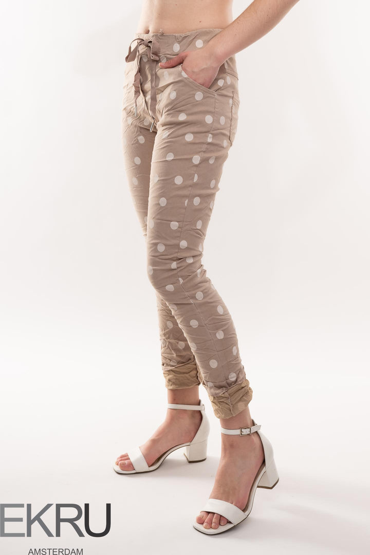 Euro Crafted Spots Travel Pant - Breathable Naturals | Glam & Fame Clothing