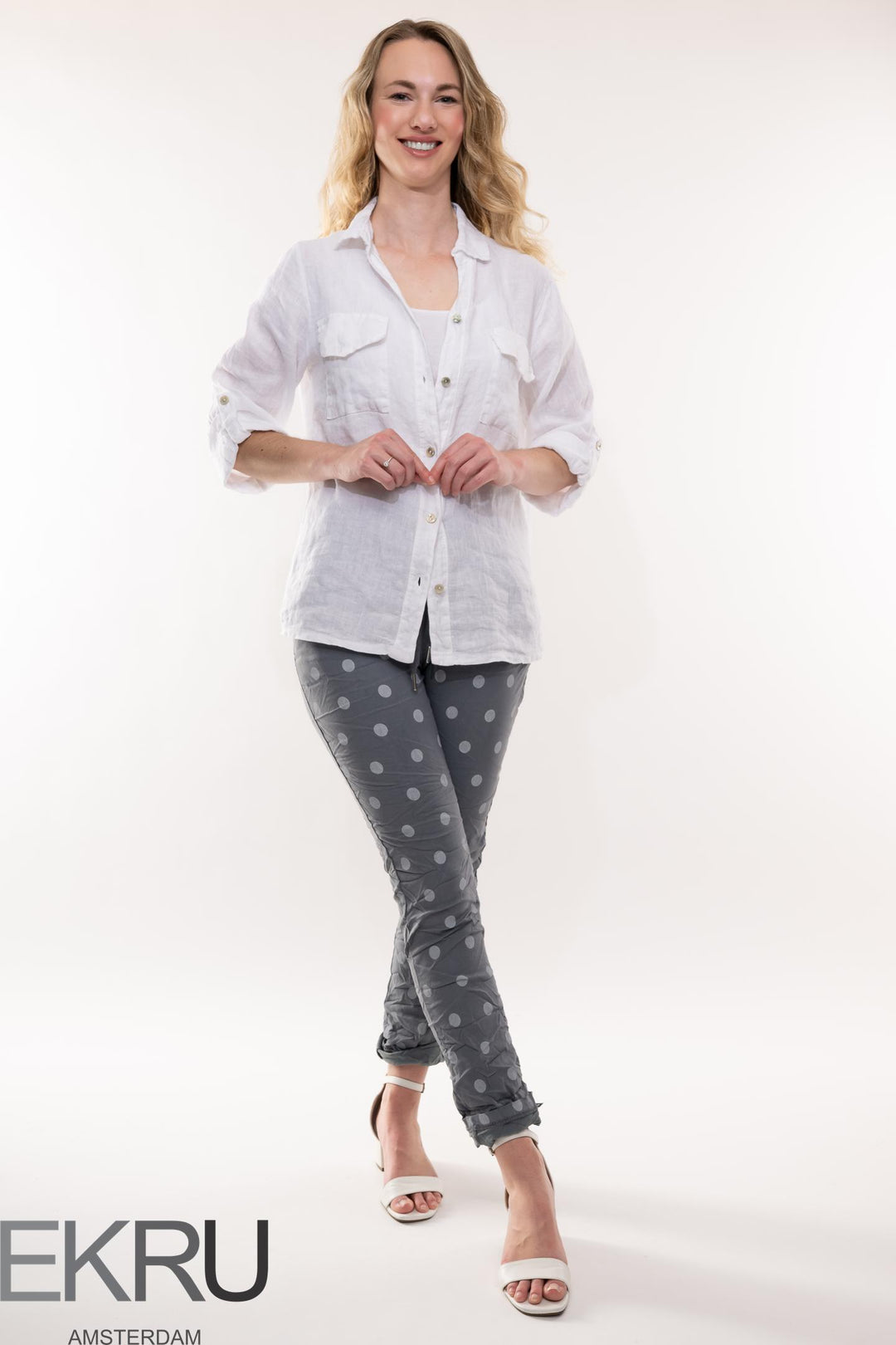 Euro Crafted Spots Travel Pant - Breathable Naturals | Glam & Fame Clothing