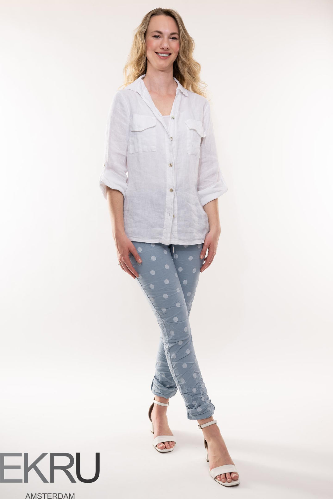Euro Crafted Spots Travel Pant - Breathable Naturals | Glam & Fame Clothing