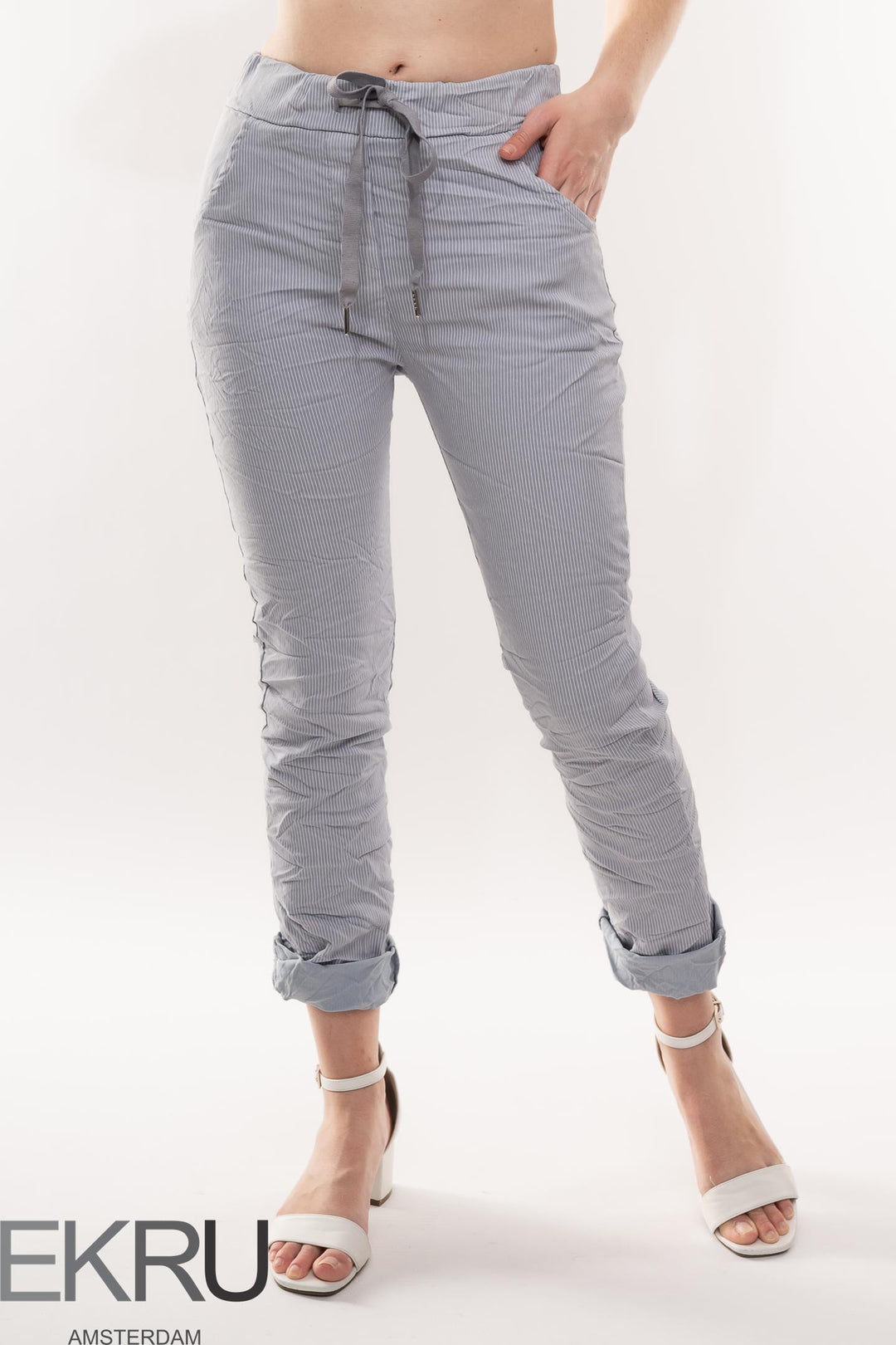 Euro Crinkle Travel Pant Print - Breathable Naturals | Glam & Fame Clothing