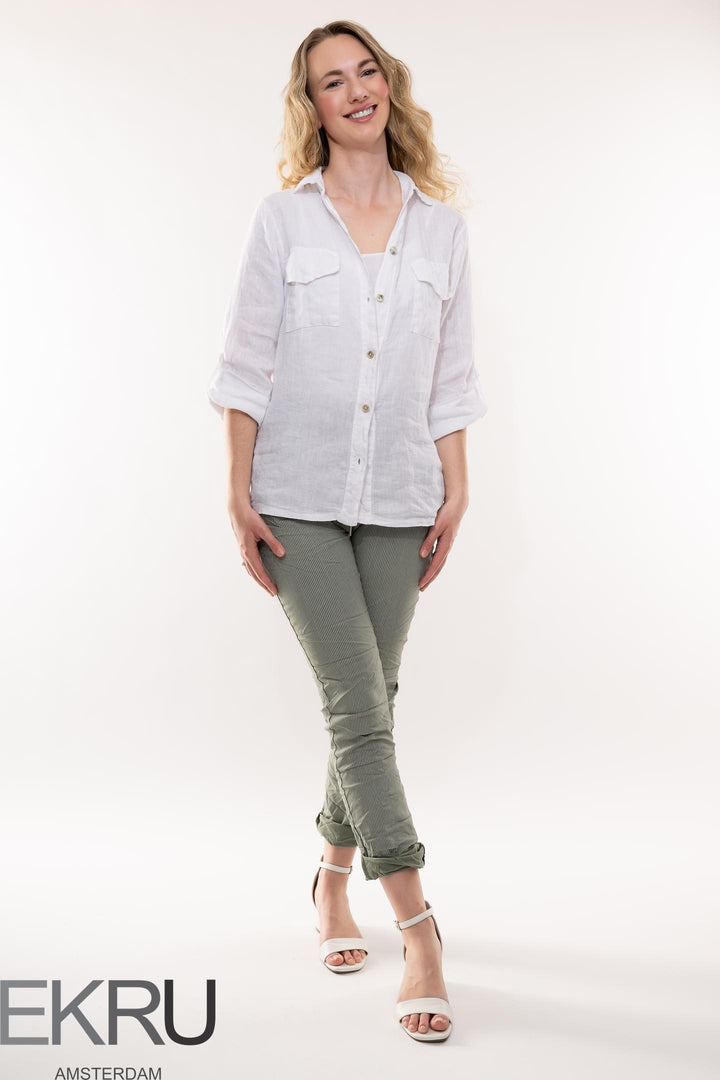 Euro Crinkle Travel Pant Print - Breathable Naturals | Glam & Fame Clothing