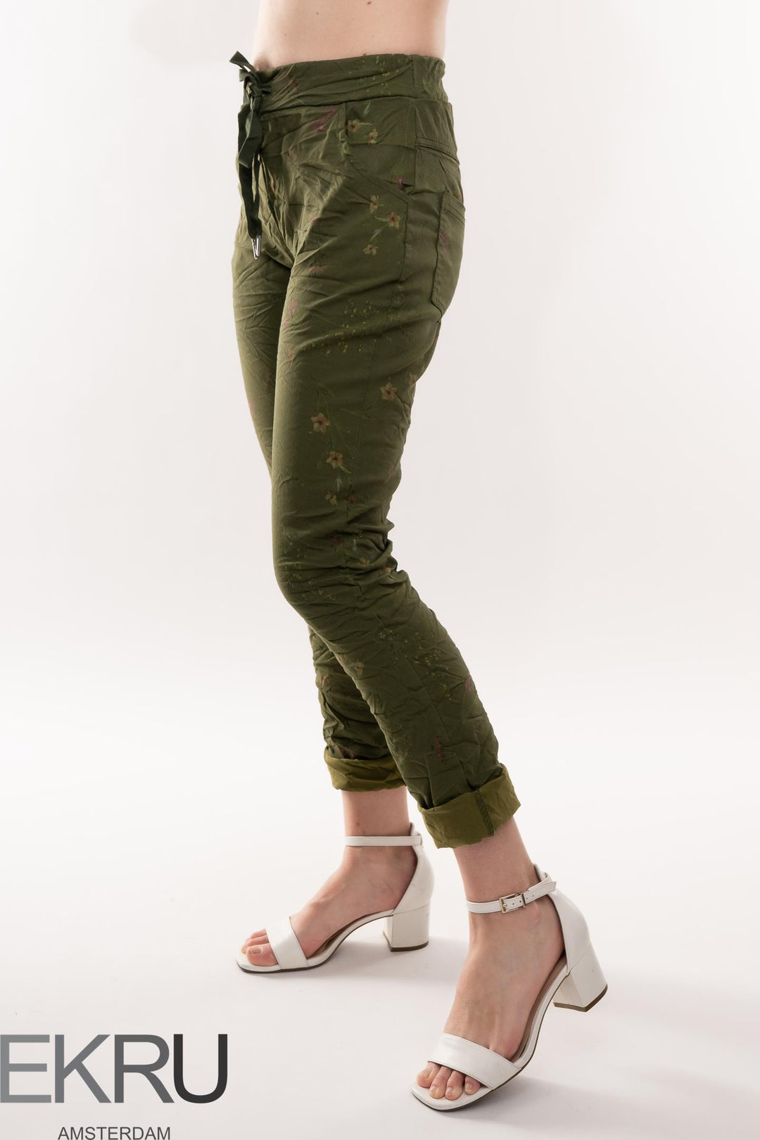 Euro Crafted Floral Travel Pant - Breathable Naturals | Glam & Fame Clothing