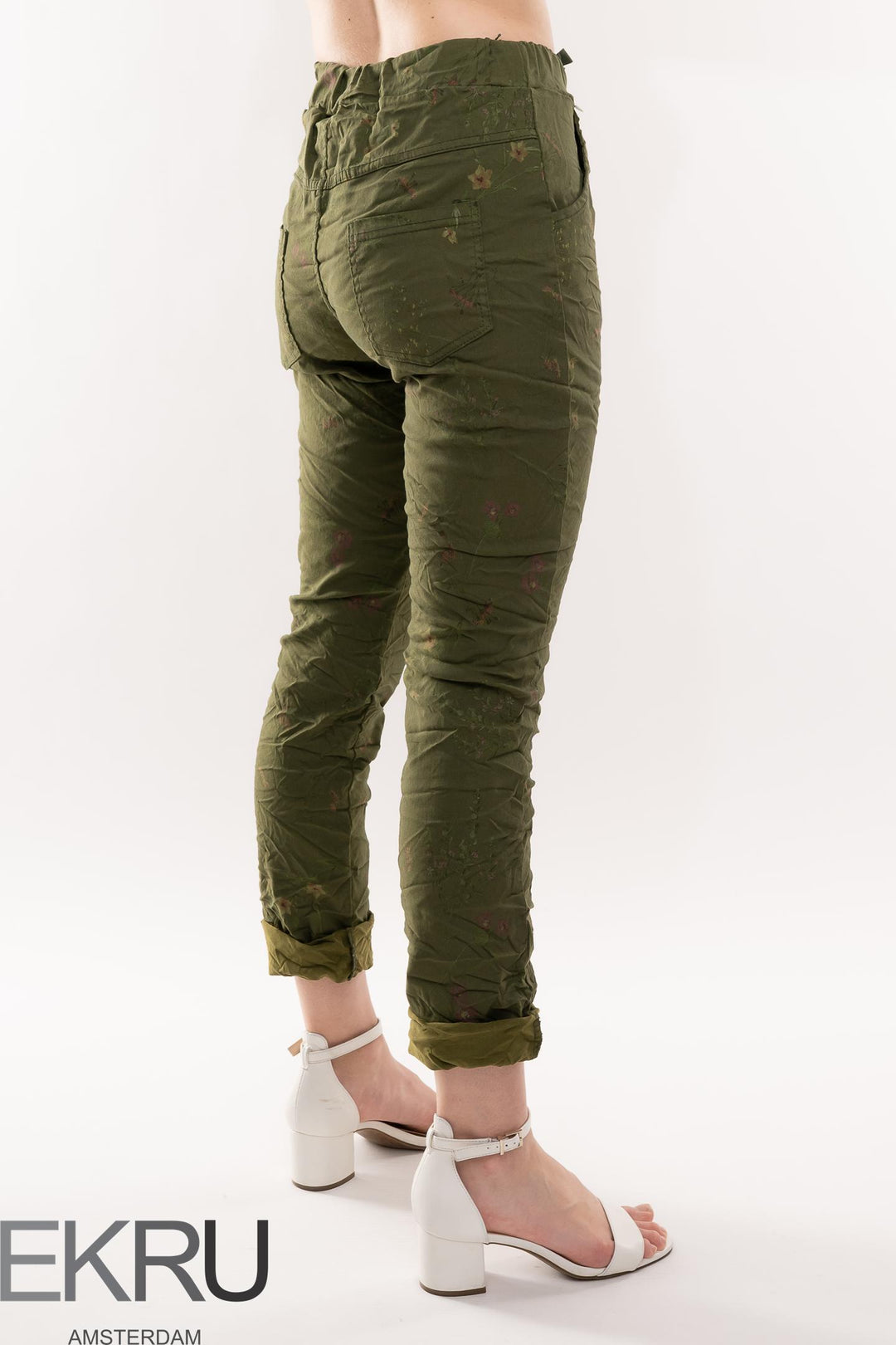 Euro Crafted Floral Travel Pant - Breathable Naturals | Glam & Fame Clothing
