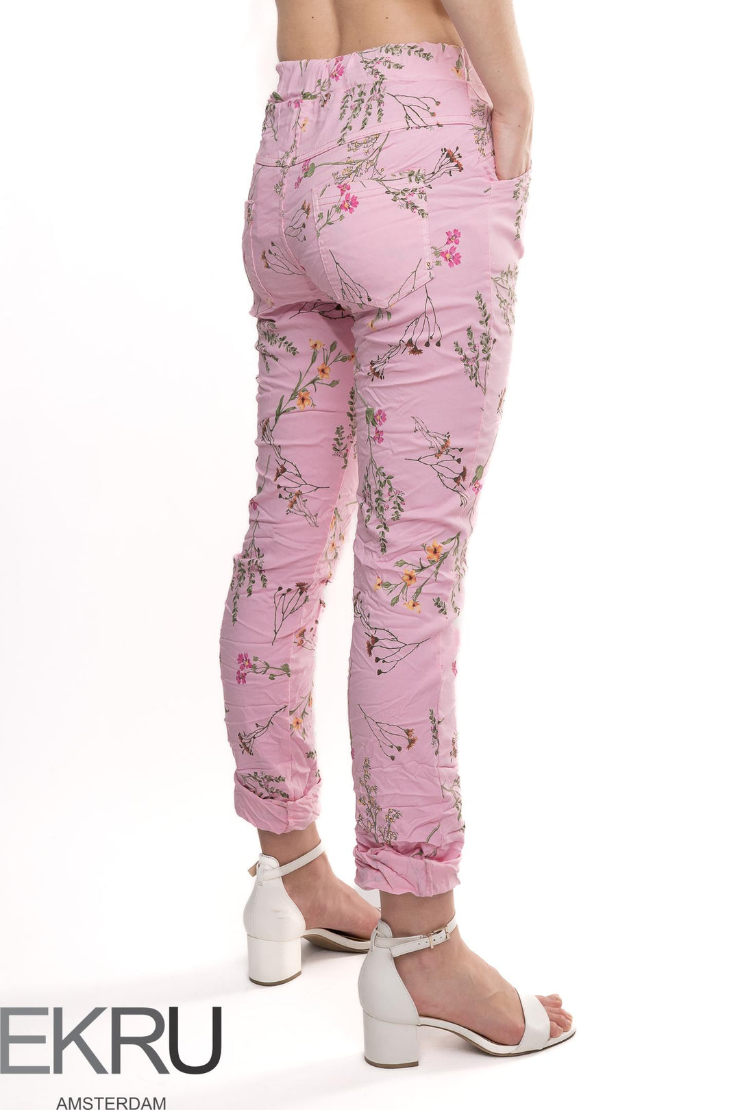 Euro Crafted Floral Travel Pant - Breathable Naturals | Glam & Fame Clothing