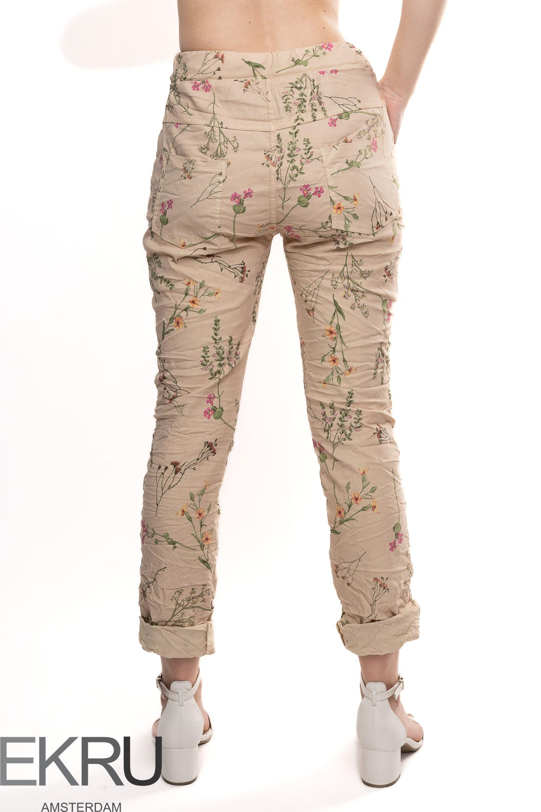 Euro Crafted Floral Travel Pant - Breathable Naturals | Glam & Fame Clothing