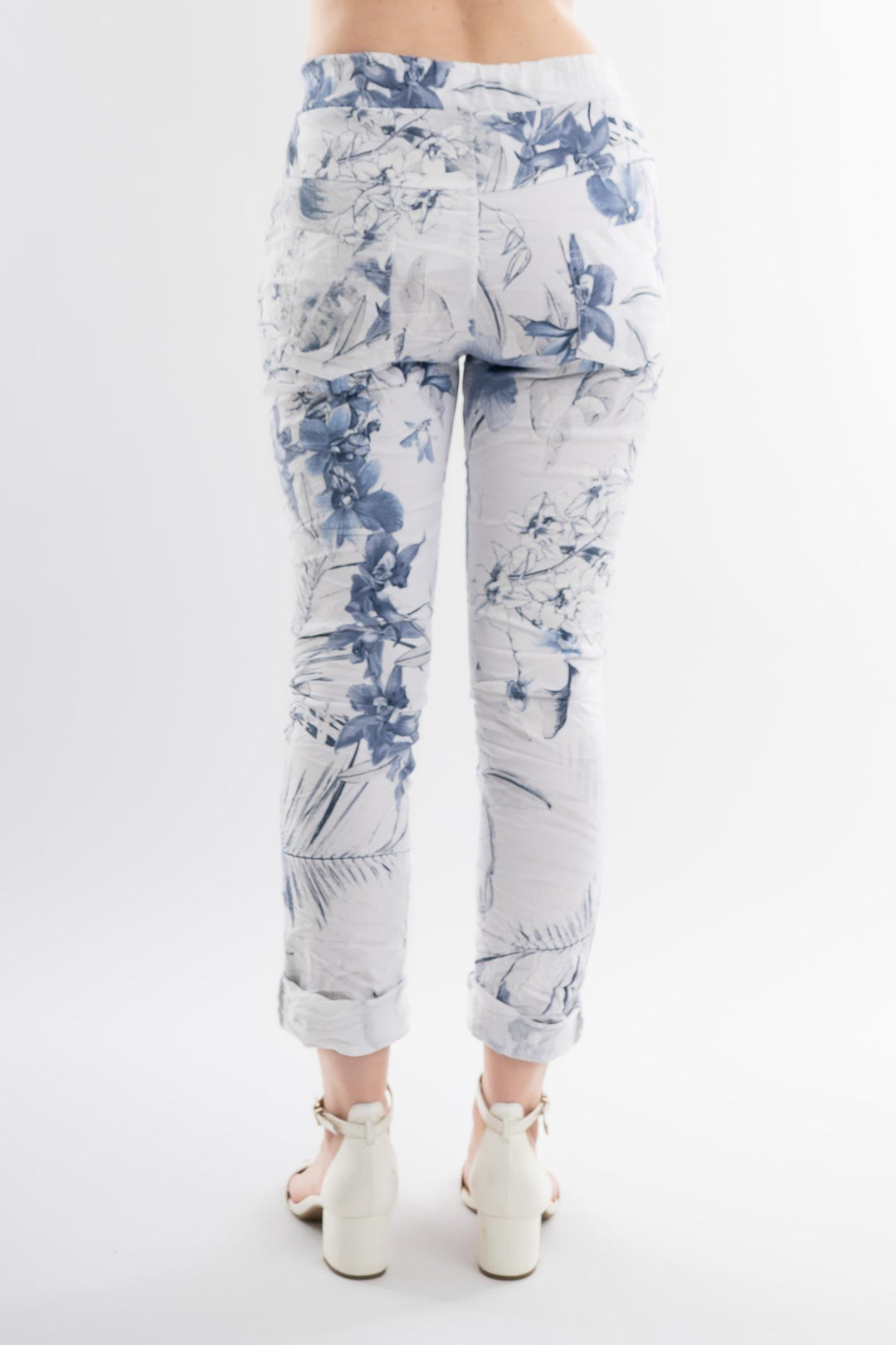Euro Crafted Pant Textured Accent Print - Breathable Naturals | Glam & Fame Clothing