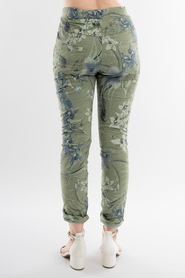 Euro Crafted Pant Textured Accent Print - Breathable Naturals | Glam & Fame Clothing