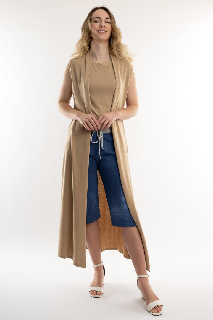 Euro Cotton Knit Duster - Breathable Naturals | Glam & Fame Clothing
