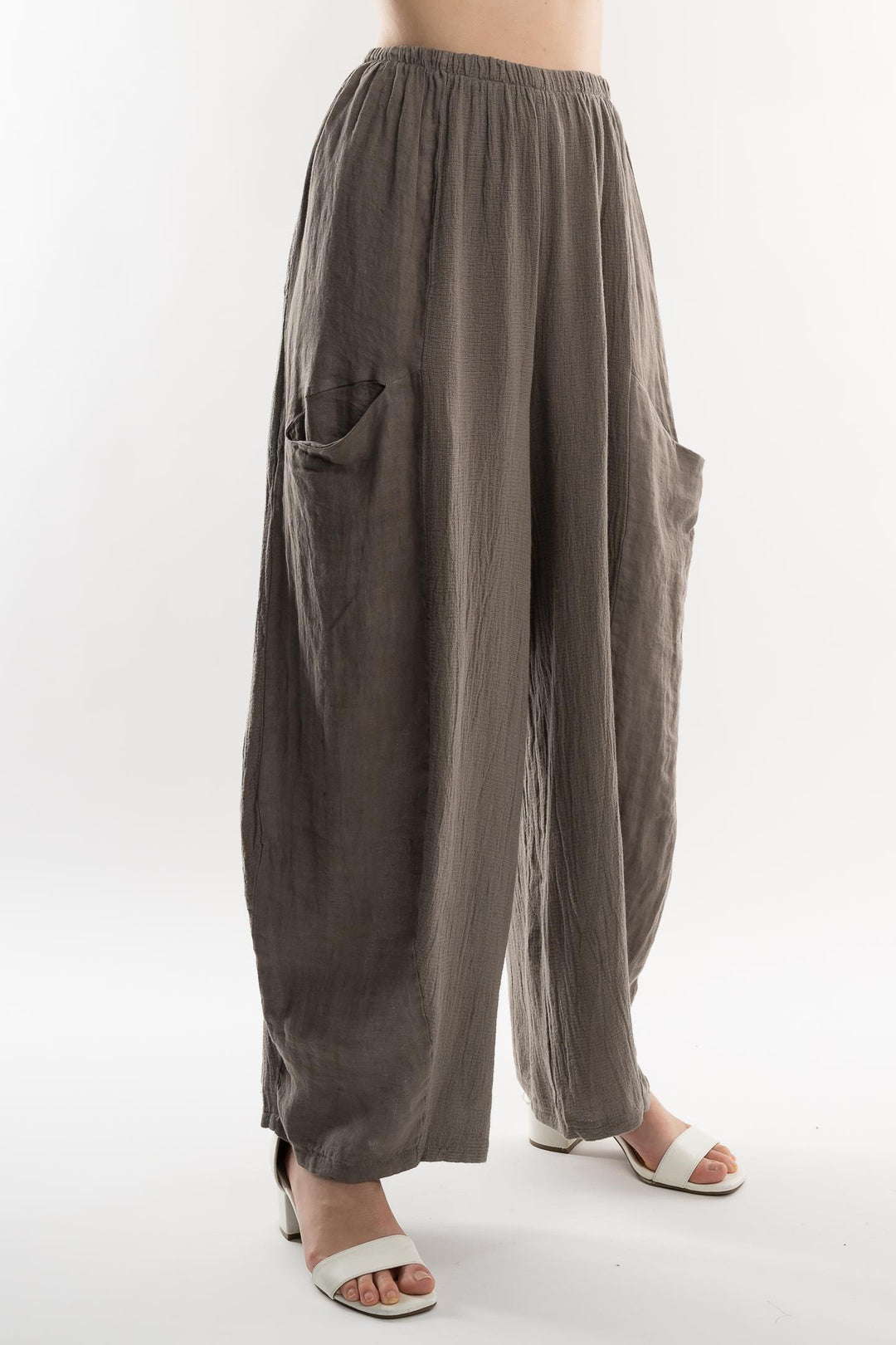Euro Crafted Linen Blend Pants - Breathable Naturals | Glam & Fame Clothing