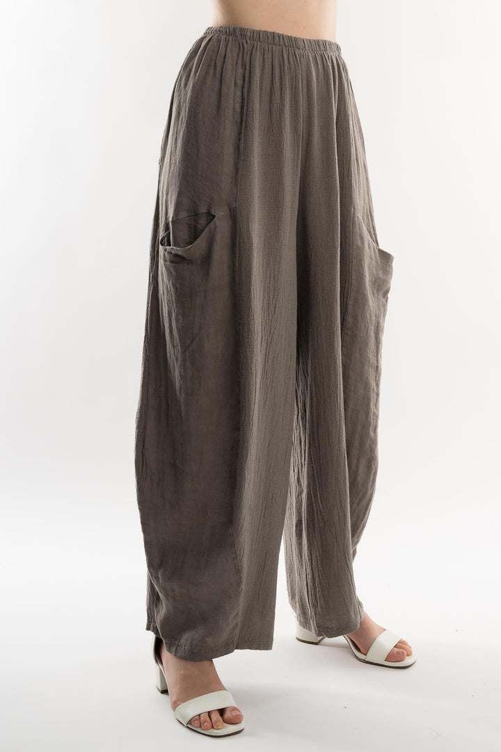 Euro Crafted Linen Blend Pants - Breathable Naturals | Glam & Fame Clothing