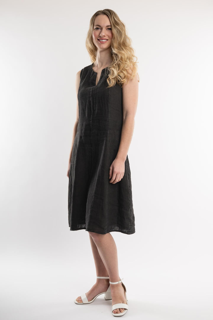 Belgian Linen Fit Flare Dress - Breathable Naturals | Glam & Fame Clothing