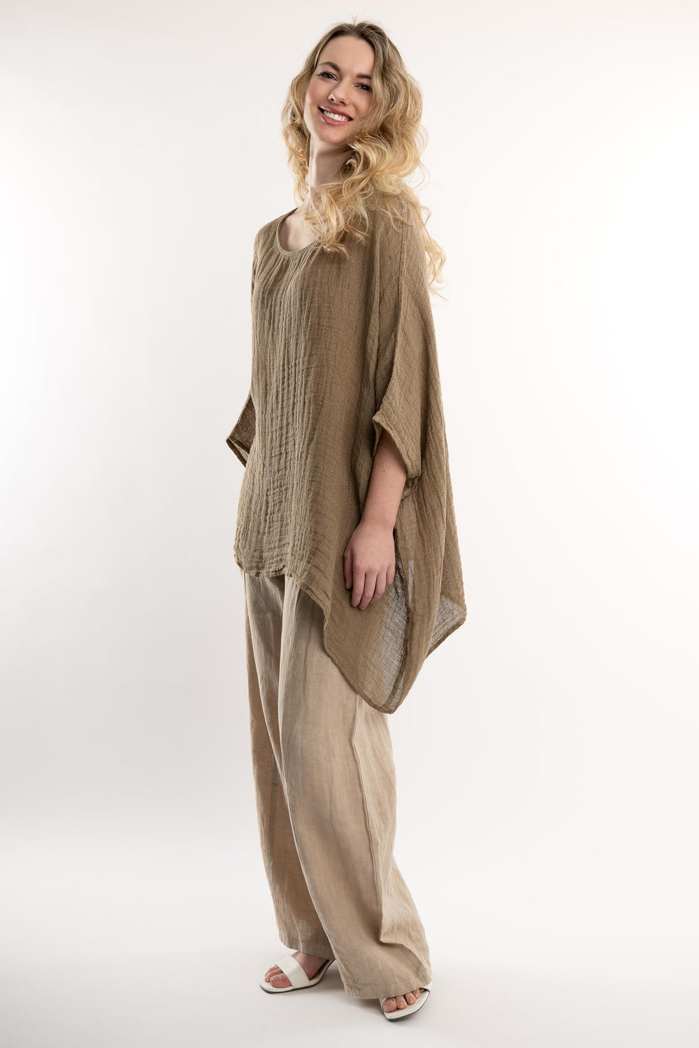 Belgian Linen Layering Cover Up - Breathable Naturals | Glam & Fame Clothing