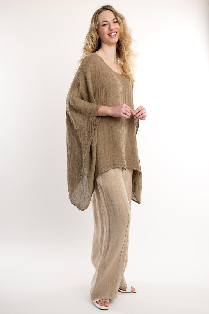 Belgian Linen Layering Cover Up - Breathable Naturals | Glam & Fame Clothing