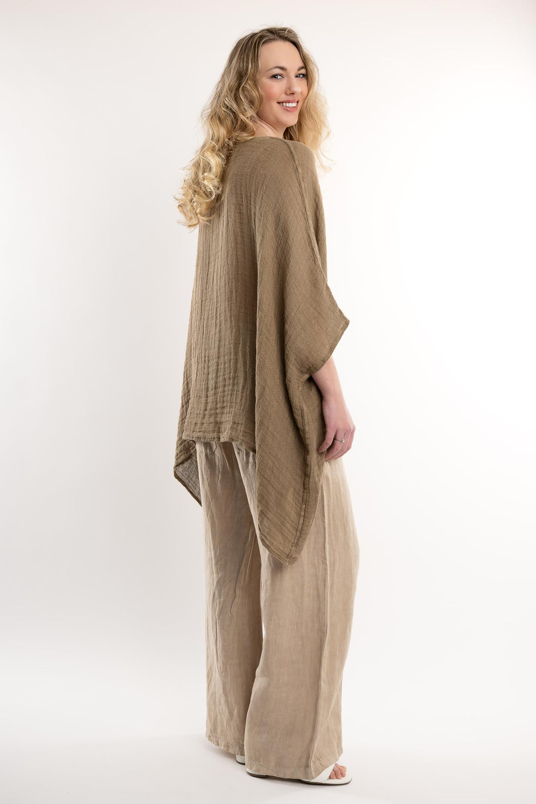 Belgian Linen Layering Cover Up - Breathable Naturals | Glam & Fame Clothing