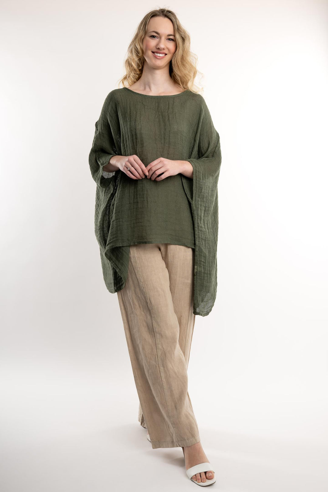 Belgian Linen Layering Cover Up - Breathable Naturals | Glam & Fame Clothing