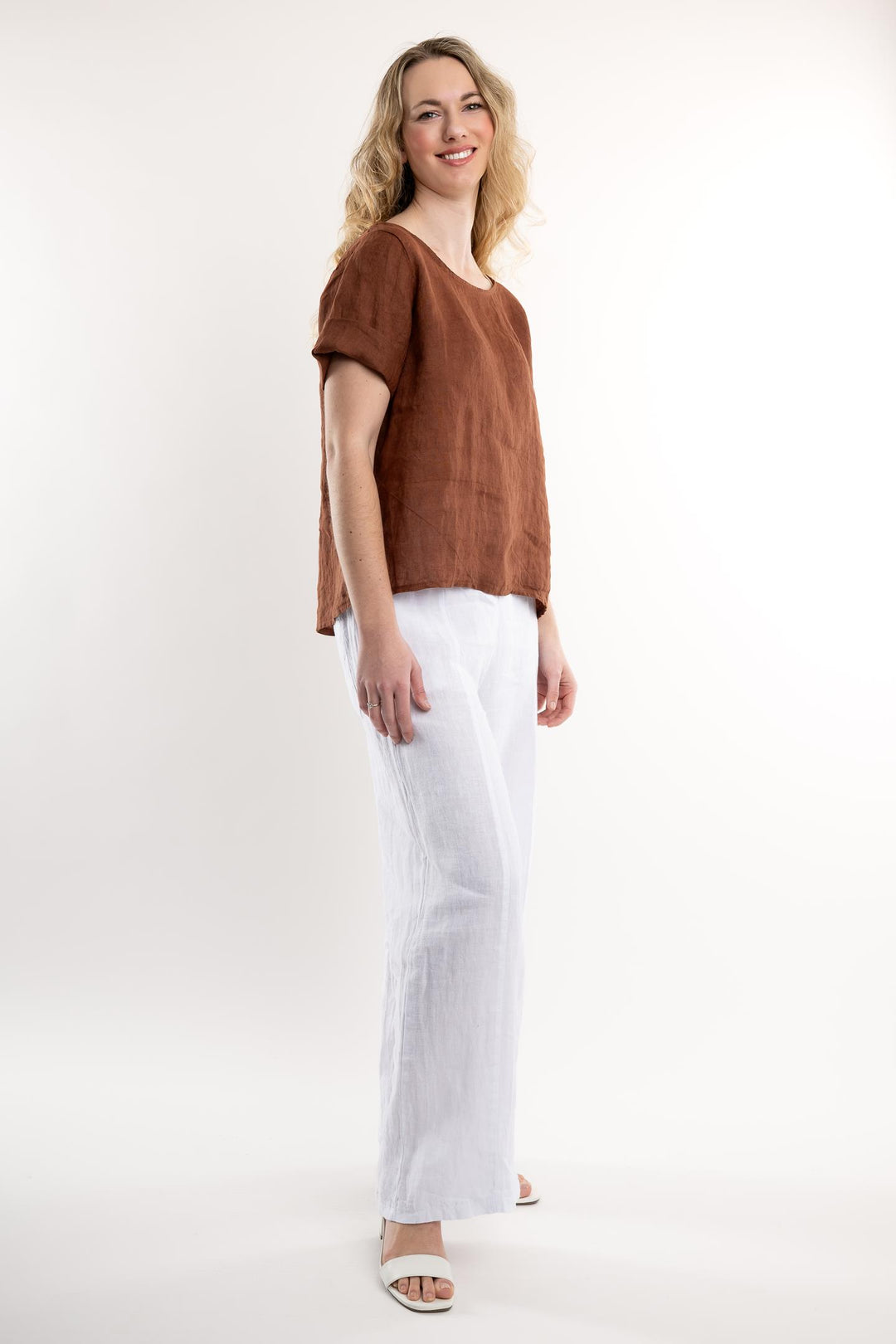 French Linen Blouse - Breathable Naturals | Glam & Fame Clothing