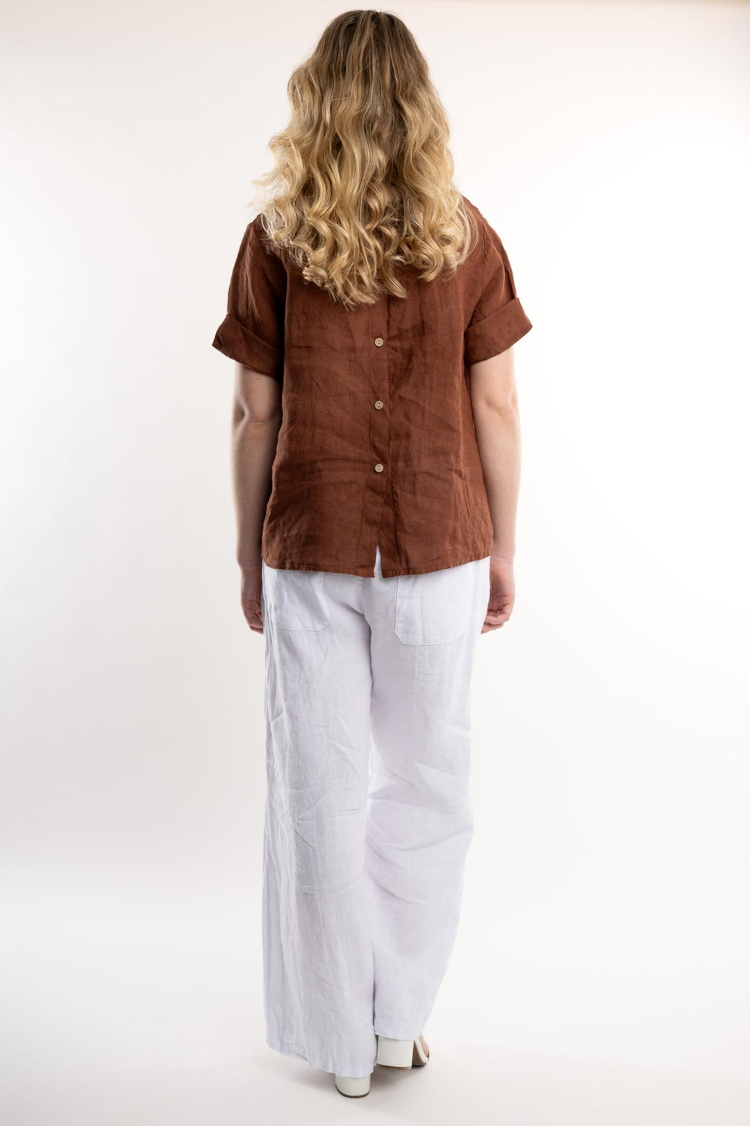 French Linen Blouse - Breathable Naturals | Glam & Fame Clothing