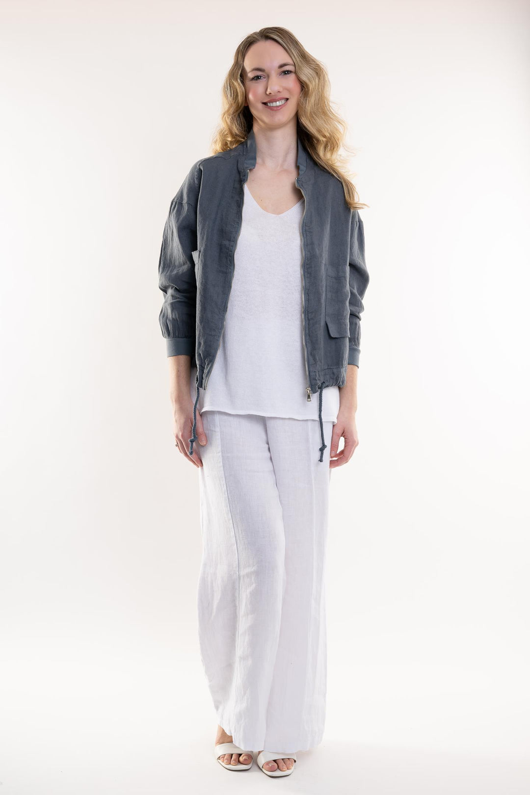 French Linen Sport Jacket Premium Woven - Breathable Naturals | Glam & Fame Clothing
