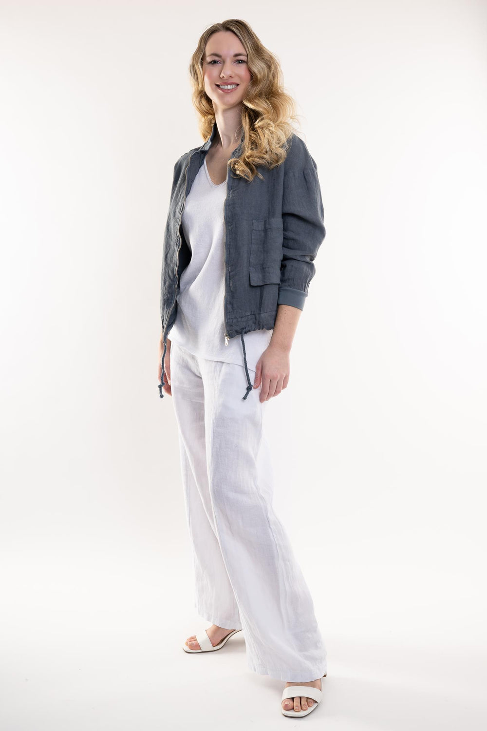 French Linen Sport Jacket Premium Woven - Breathable Naturals | Glam & Fame Clothing