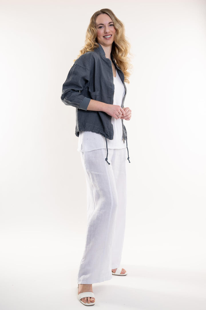 French Linen Sport Jacket Premium Woven - Breathable Naturals | Glam & Fame Clothing