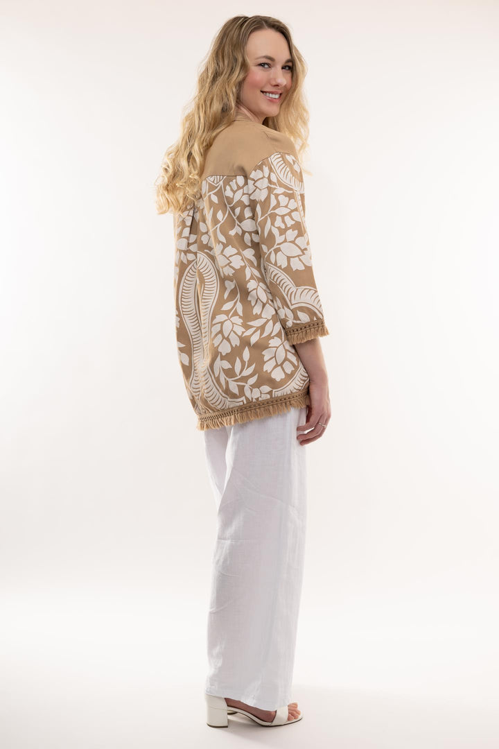 Premium Woven Euro Linen Blend Holiday Shirt - Breathable Naturals | Glam & Fame Clothing