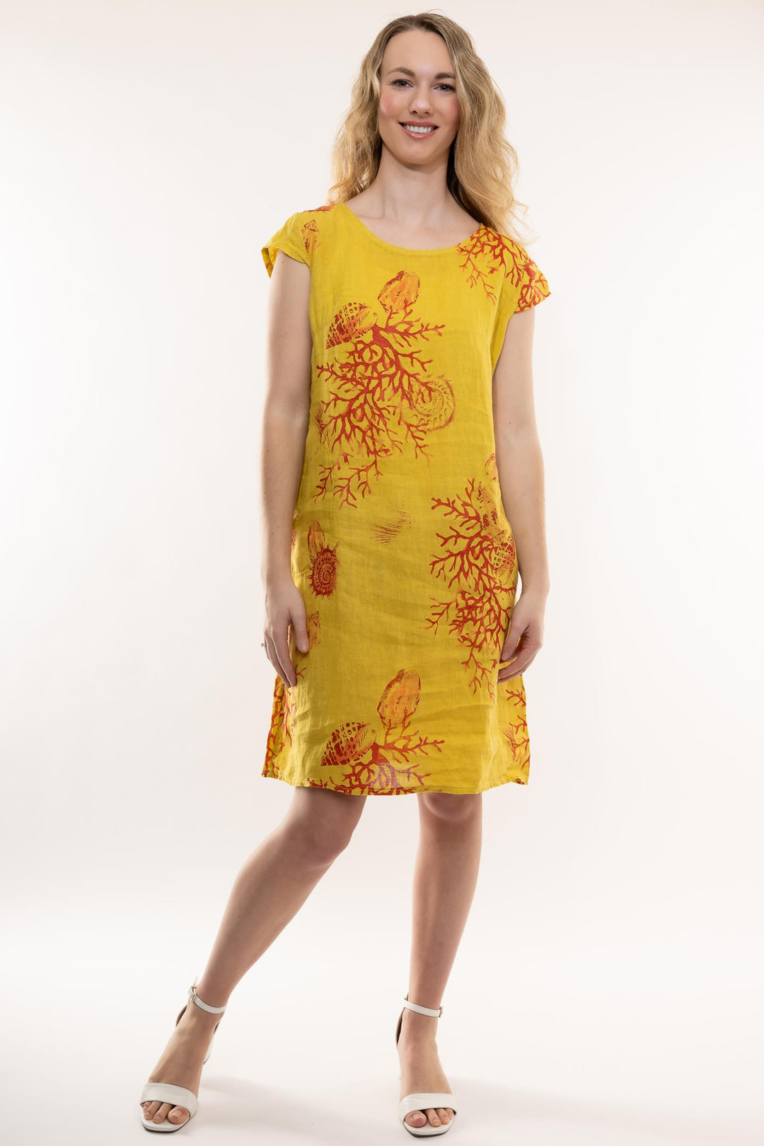 French Linen Nautical Sun Dress - Breathable Naturals | Glam & Fame Clothing