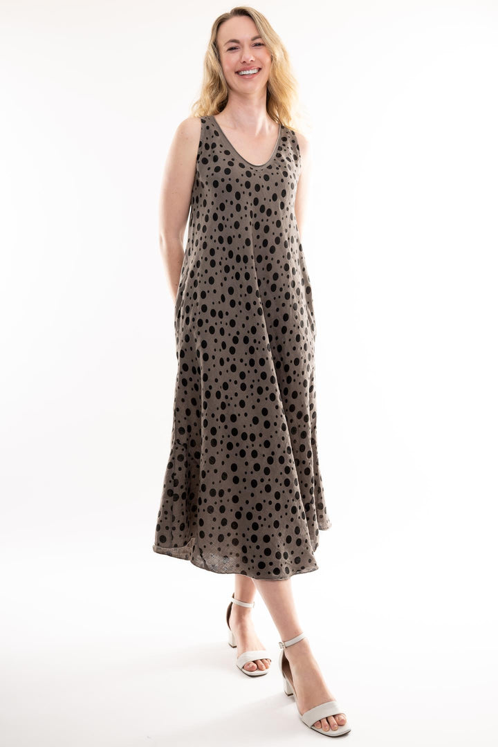 Premium French Linen Bias Dress - Breathable Naturals | Glam & Fame Clothing