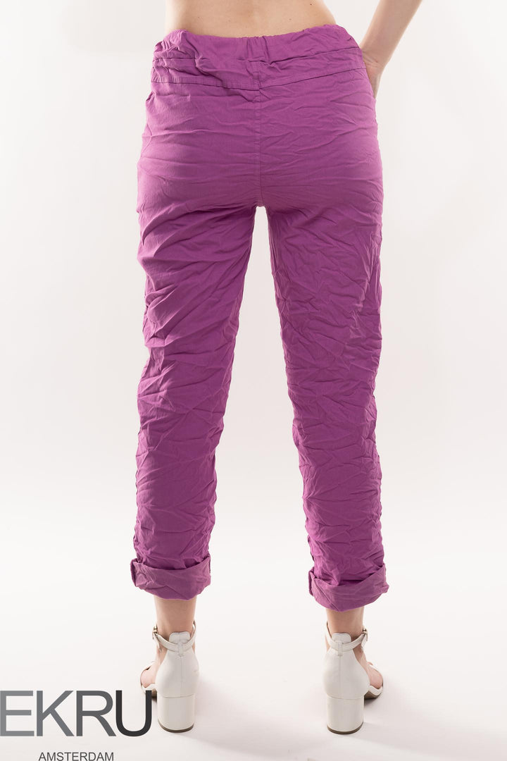 Euro Crinkle Travel Pant - Breathable Naturals | Glam & Fame Clothing