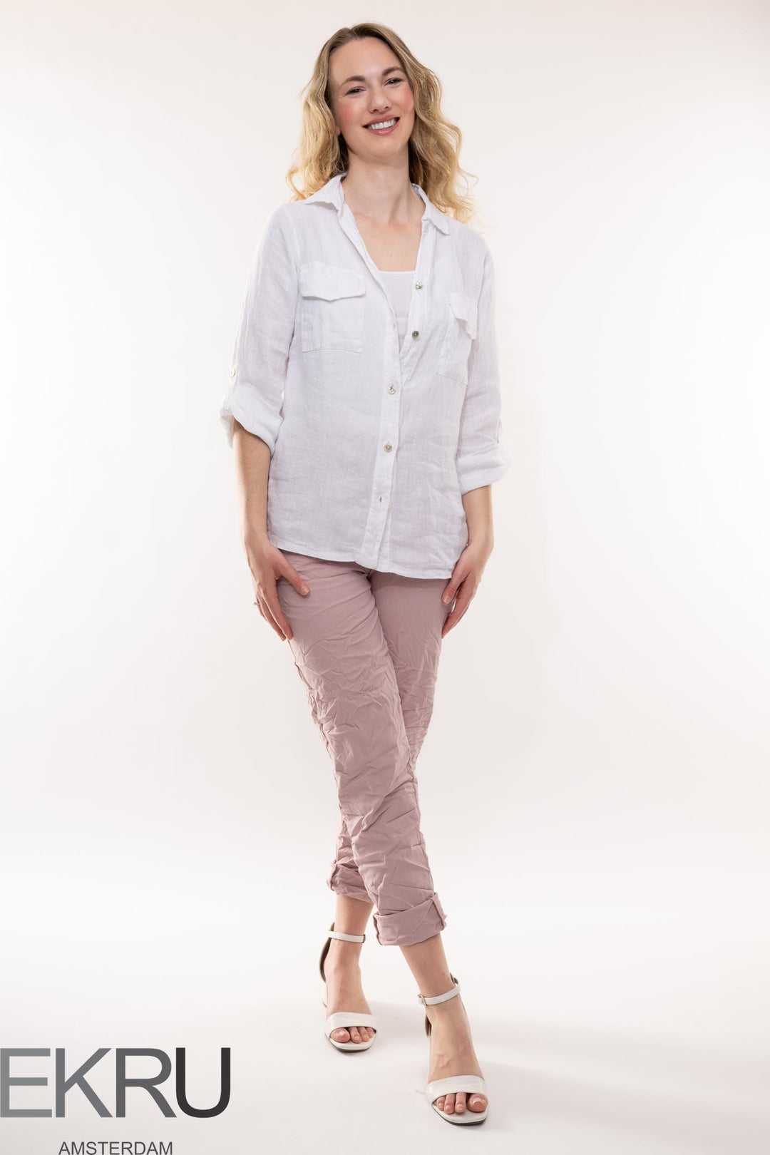 Euro Crinkle Travel Pant - Breathable Naturals | Glam & Fame Clothing