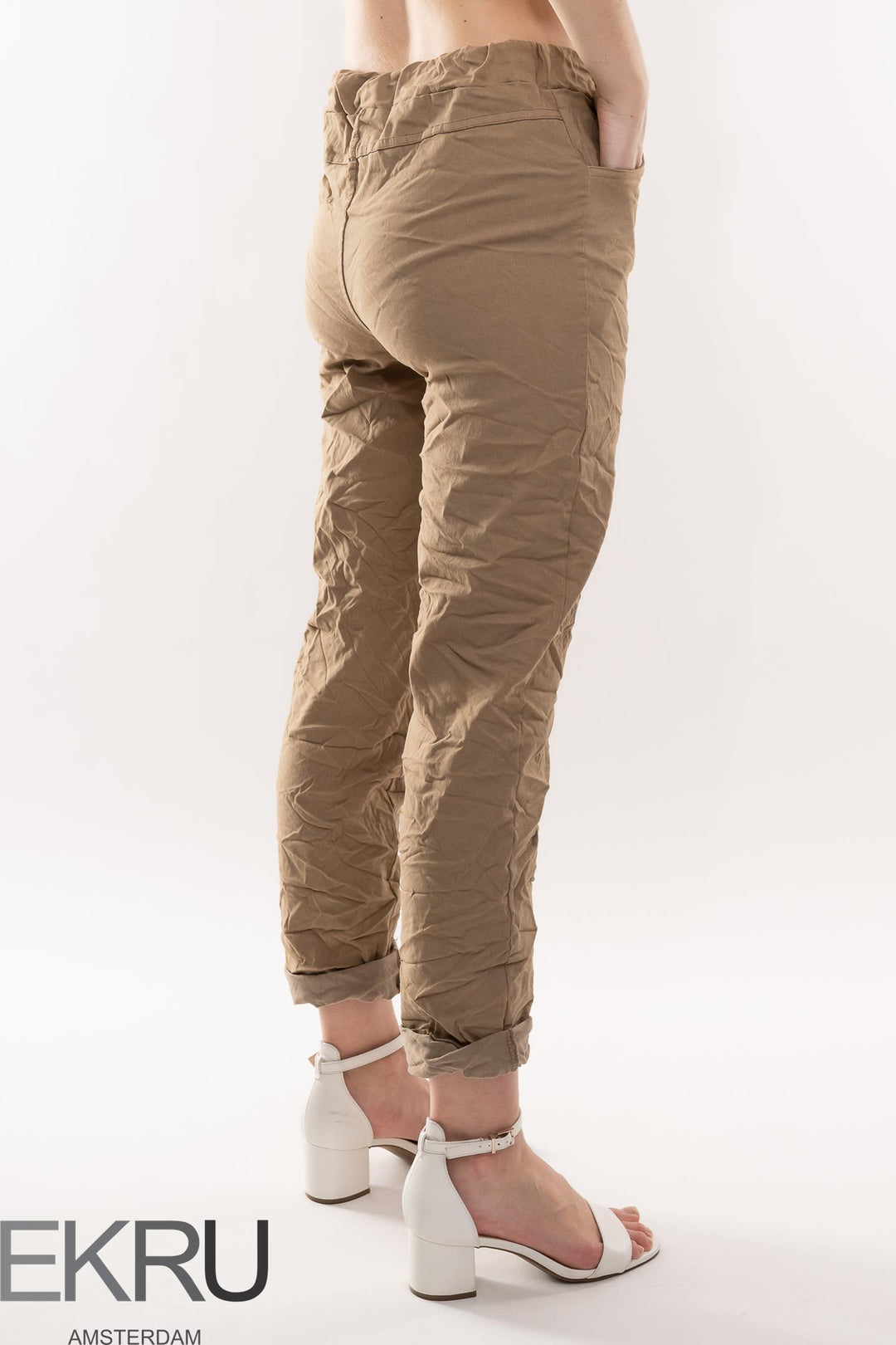 Euro Crinkle Travel Pant - Breathable Naturals | Glam & Fame Clothing