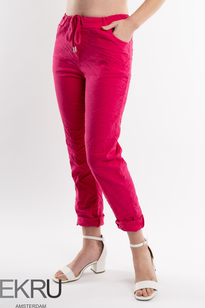 Euro Crinkle Travel Pant - Breathable Naturals | Glam & Fame Clothing