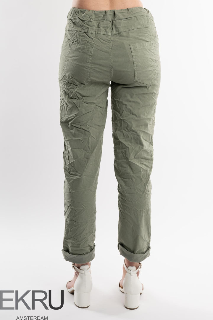 Euro Crinkle Travel Pant - Breathable Naturals | Glam & Fame Clothing