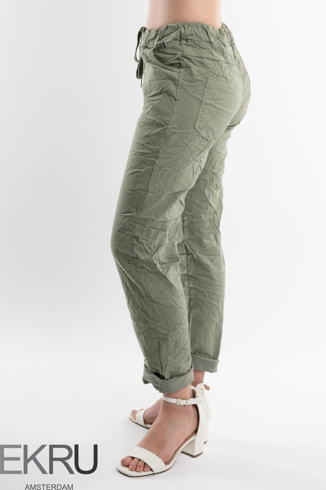 Euro Crinkle Travel Pant - Breathable Naturals | Glam & Fame Clothing