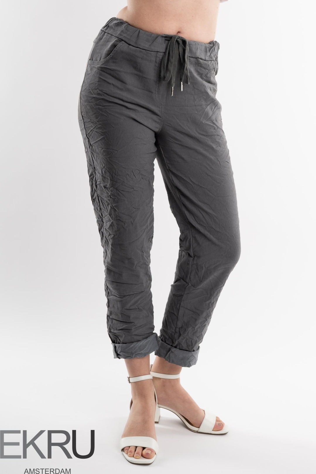 Euro Crinkle Travel Pant - Breathable Naturals | Glam & Fame Clothing