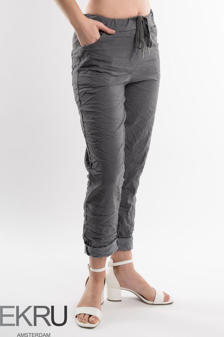 Euro Crinkle Travel Pant - Breathable Naturals | Glam & Fame Clothing