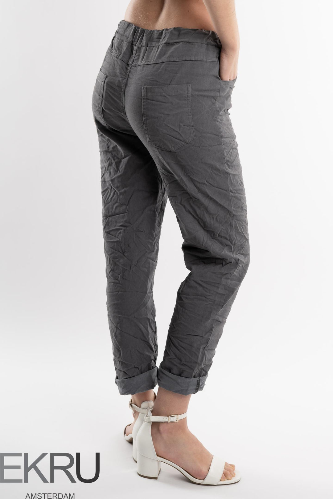 Euro Crinkle Travel Pant - Breathable Naturals | Glam & Fame Clothing