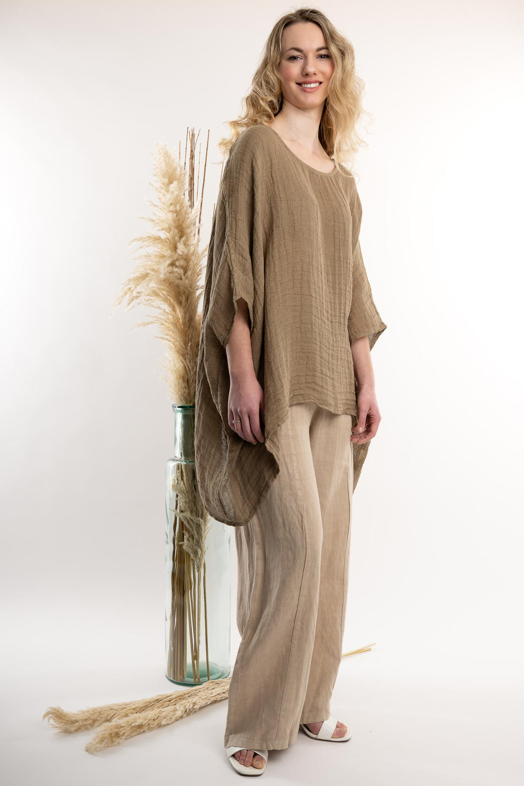 Belgian Linen Layering Cover Up - Breathable Naturals | Glam & Fame Clothing
