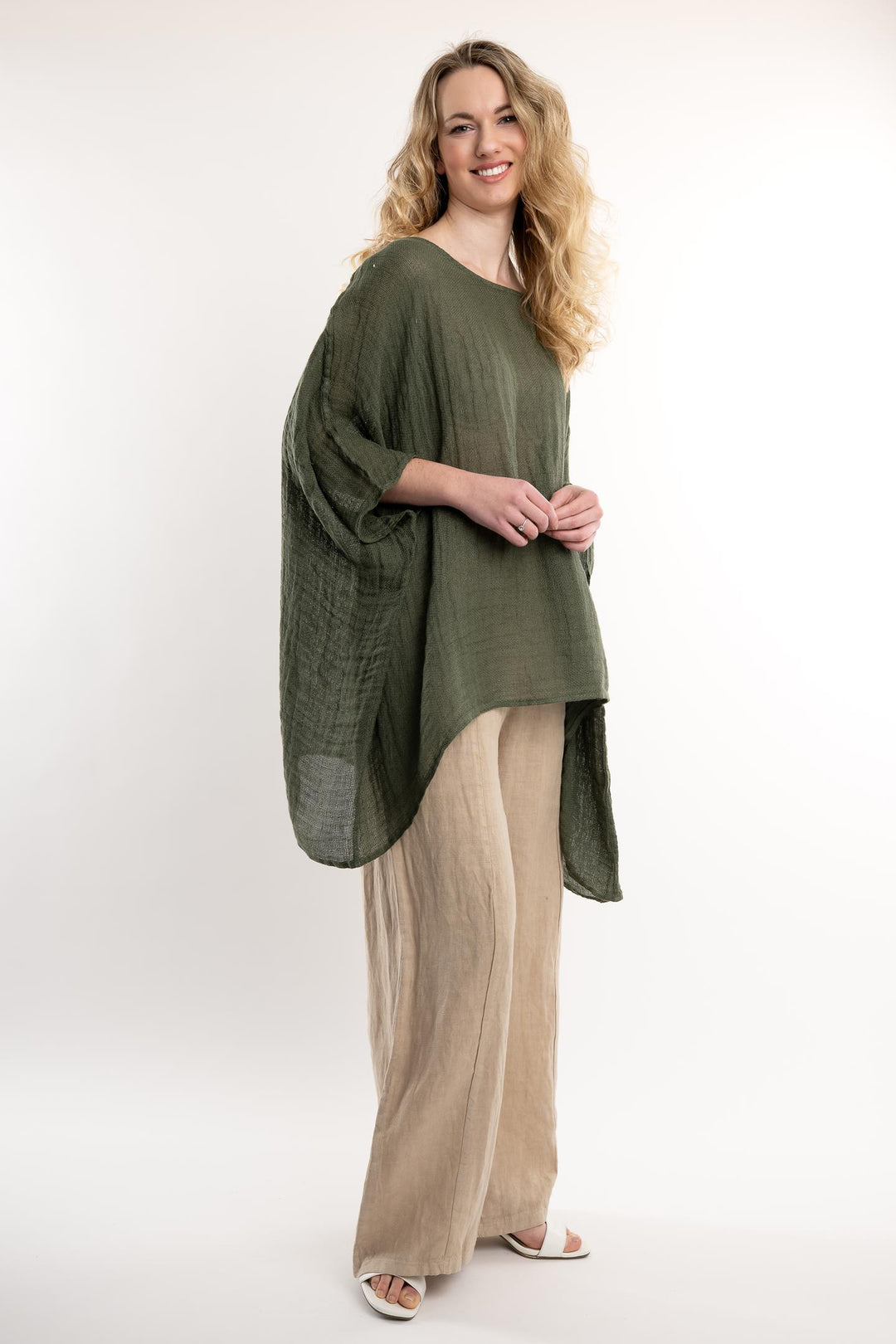 Belgian Linen Layering Cover Up - Breathable Naturals | Glam & Fame Clothing