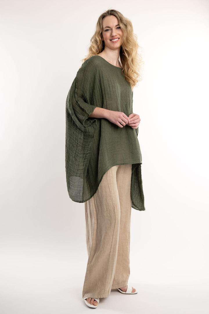 Belgian Linen Layering Cover Up - Breathable Naturals | Glam & Fame Clothing