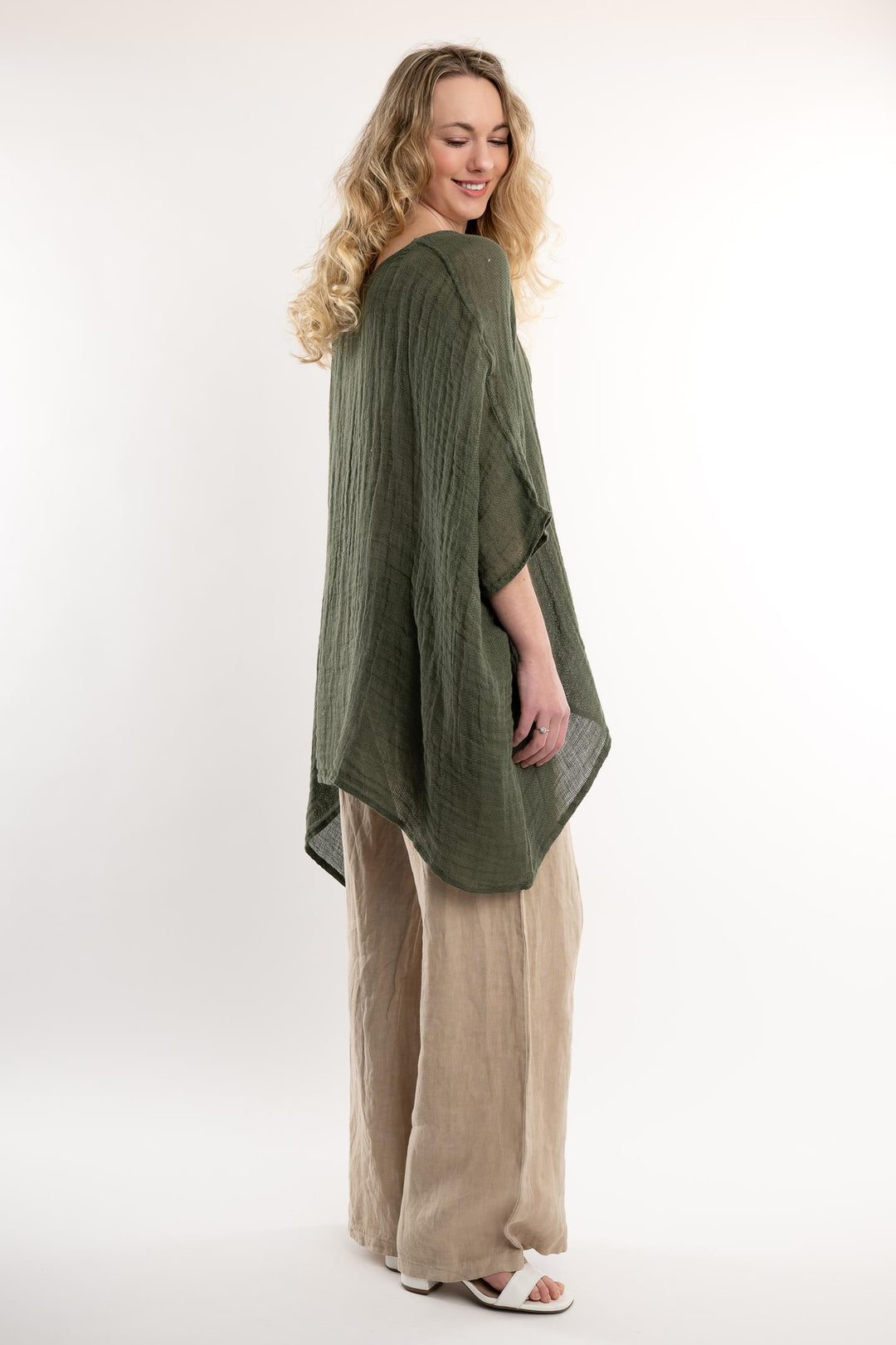 Belgian Linen Layering Cover Up - Breathable Naturals | Glam & Fame Clothing