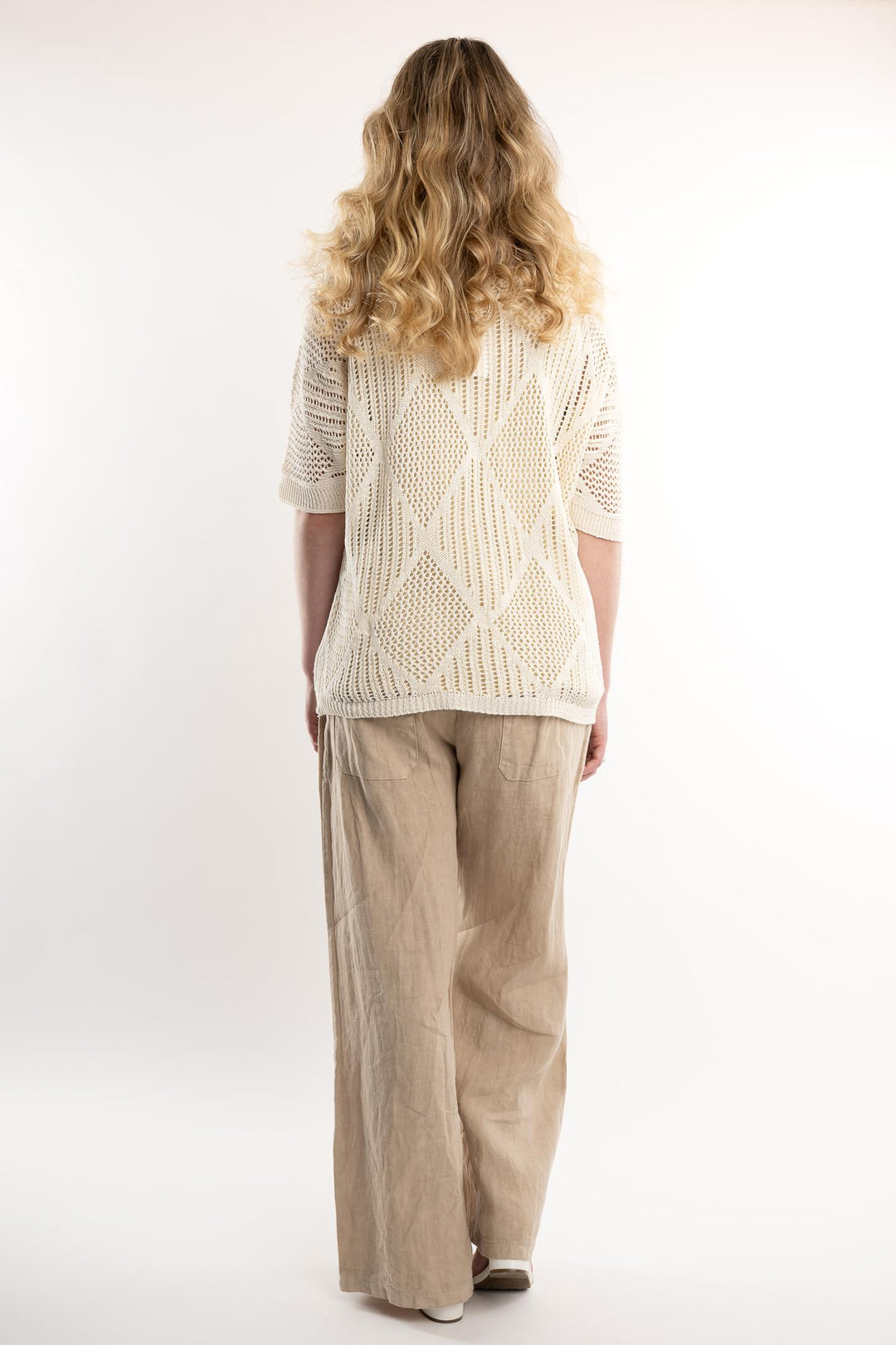 Euro Cotton Knit Pattern Top - Breathable Naturals | Glam & Fame Clothing