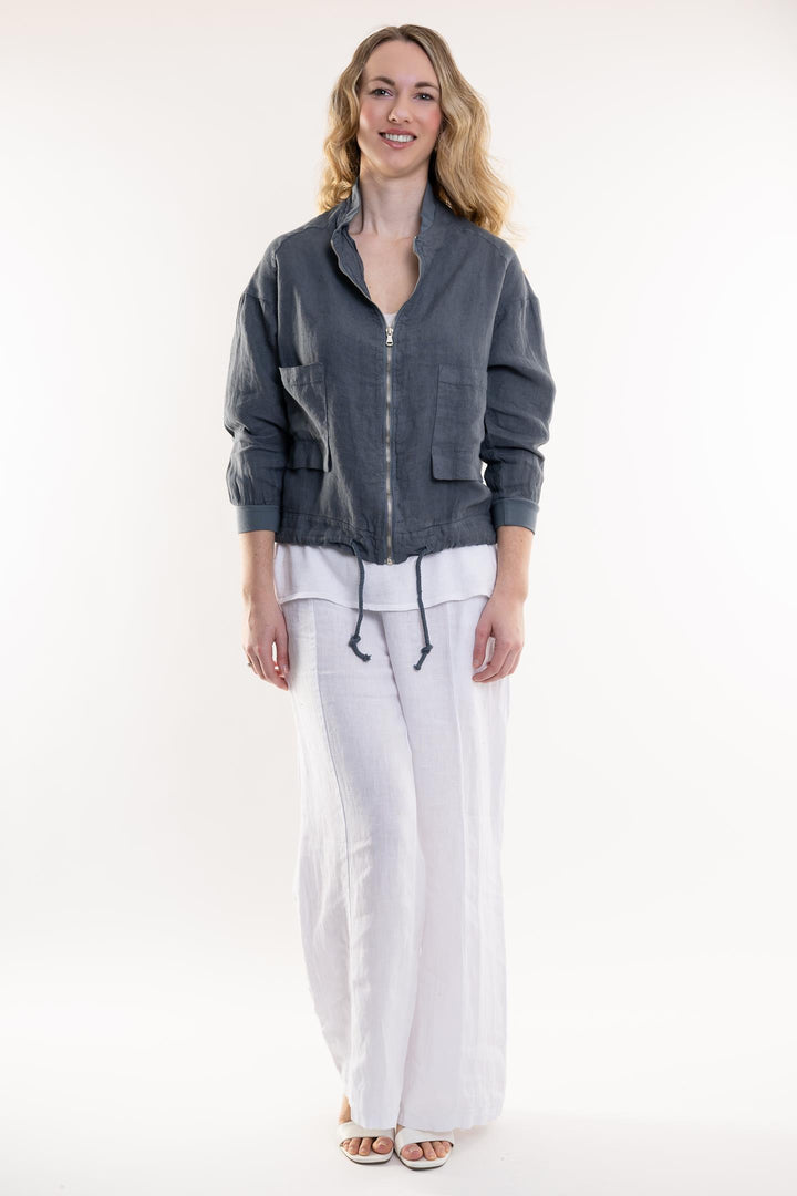 French Linen Sport Jacket Premium Woven - Breathable Naturals | Glam & Fame Clothing