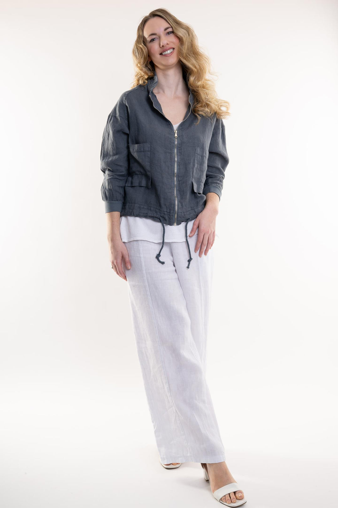 French Linen Sport Jacket Premium Woven - Breathable Naturals | Glam & Fame Clothing