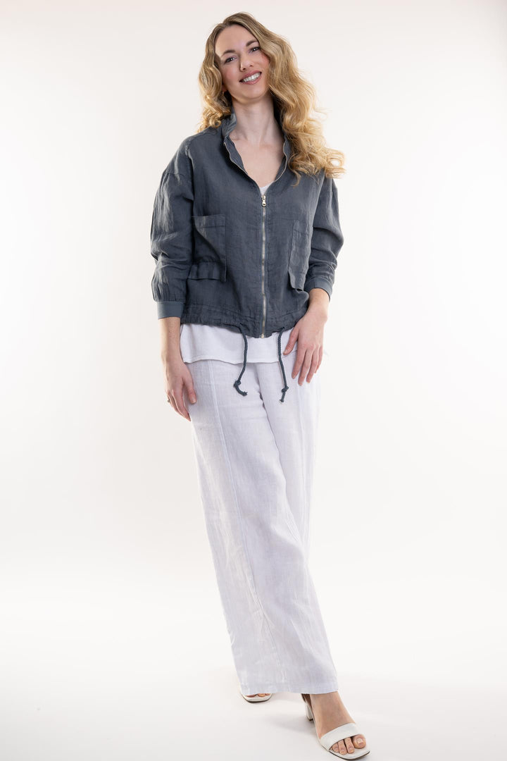French Linen Sport Jacket Premium Woven - Breathable Naturals | Glam & Fame Clothing