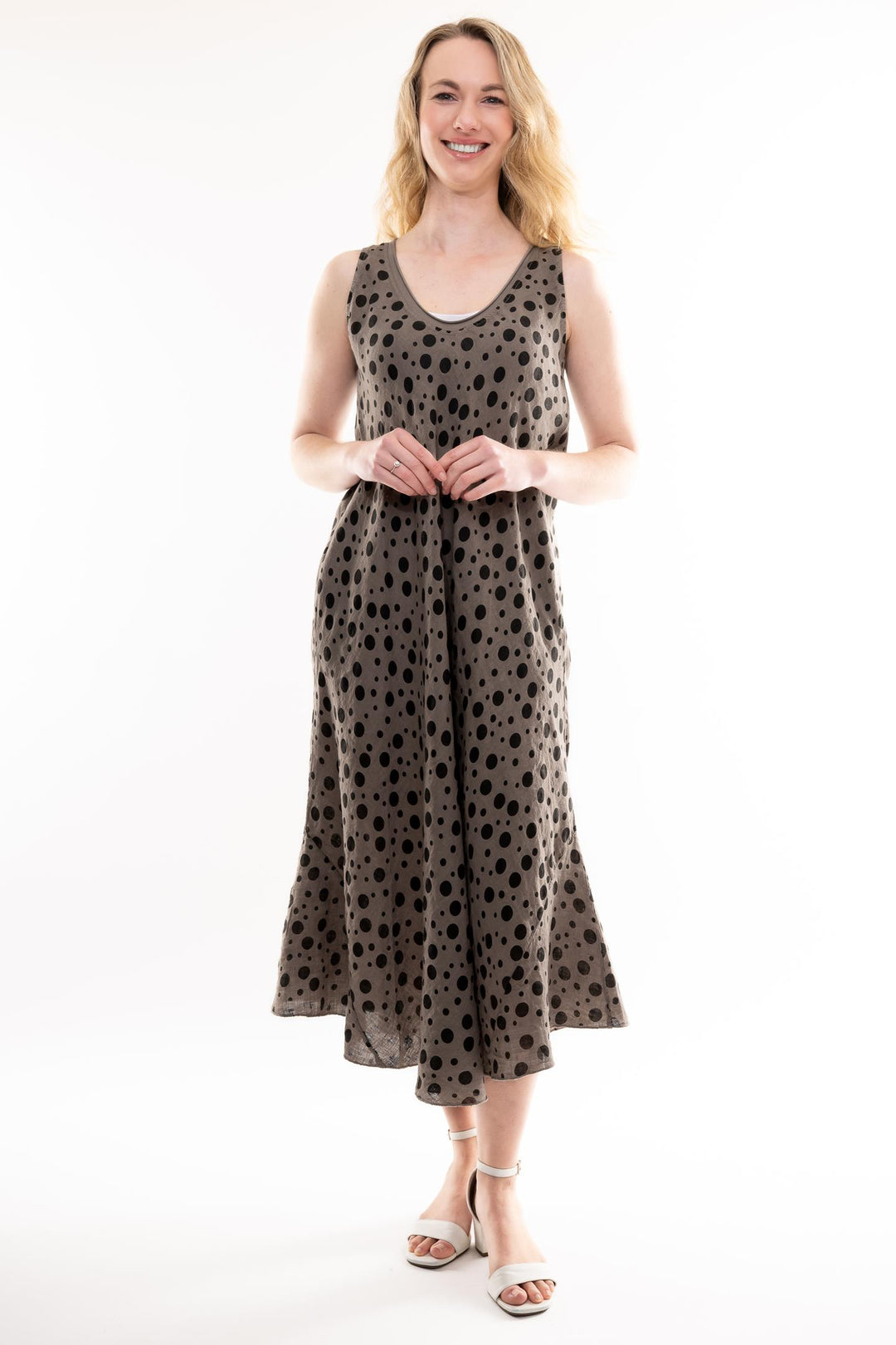 Premium French Linen Bias Dress - Breathable Naturals | Glam & Fame Clothing