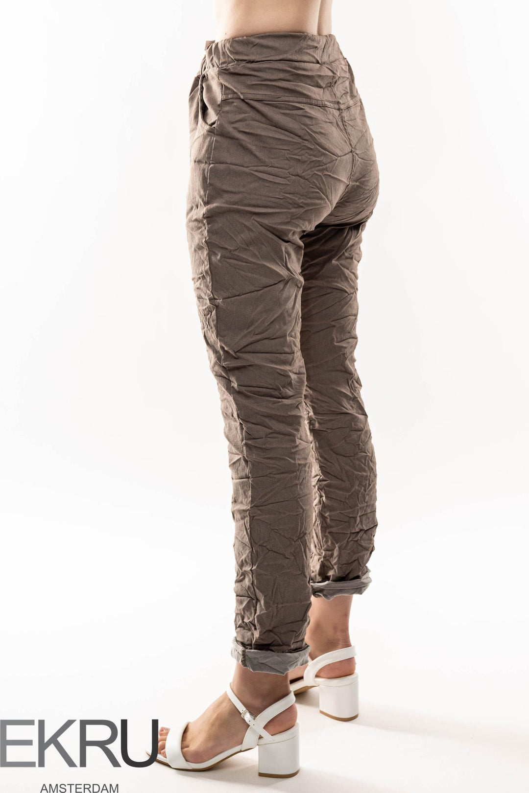 Euro Crinkle Travel Pant - Breathable Naturals | Glam & Fame Clothing