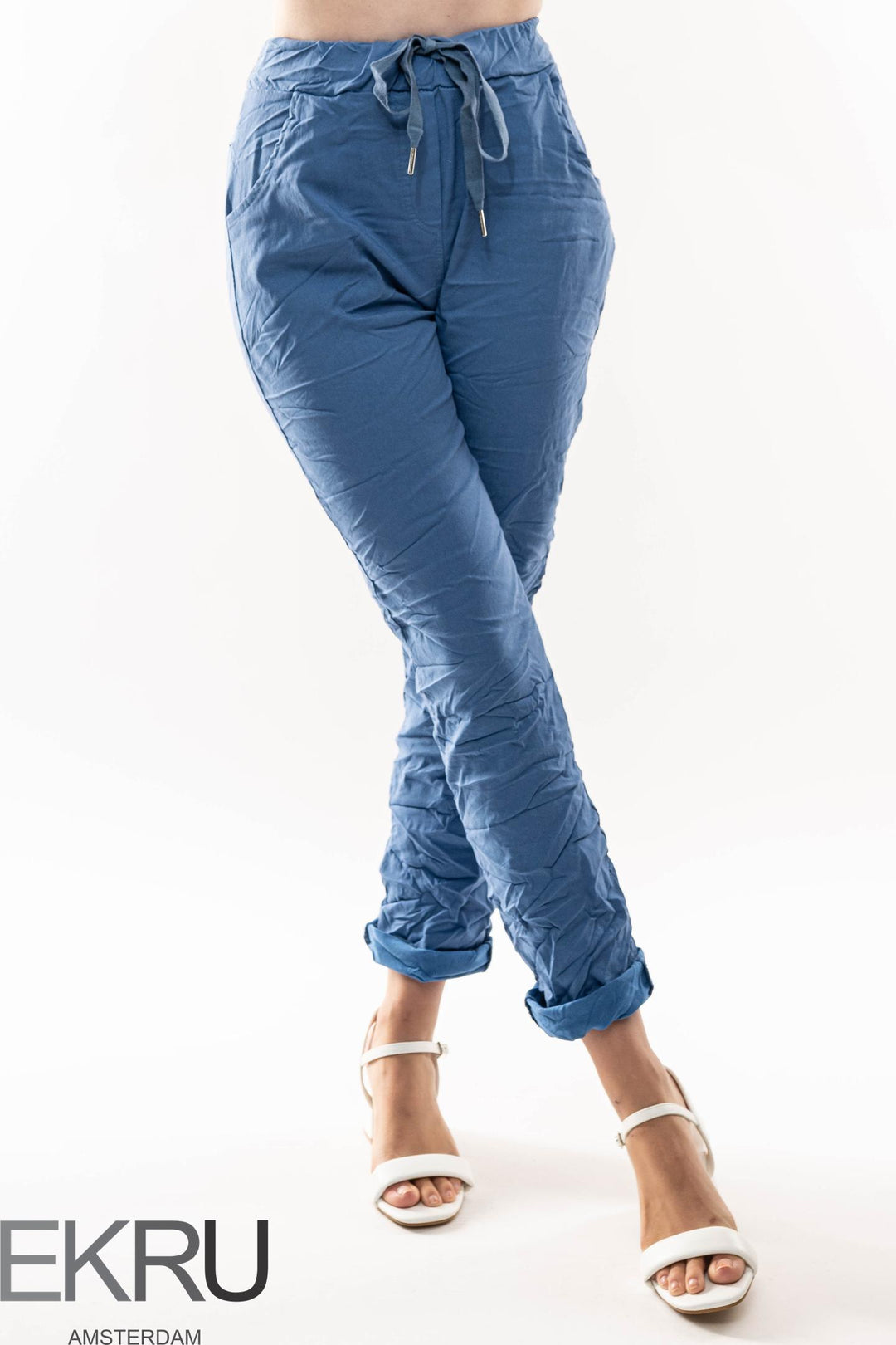 Euro Crinkle Travel Pant - Breathable Naturals | Glam & Fame Clothing