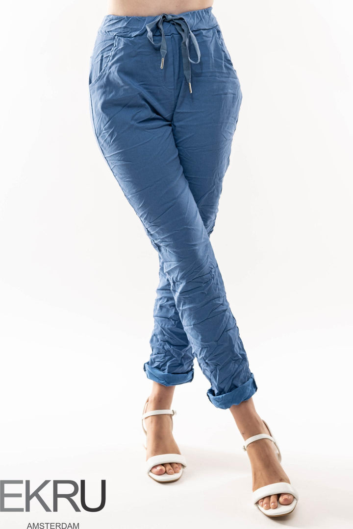 Euro Crinkle Travel Pant - Breathable Naturals | Glam & Fame Clothing