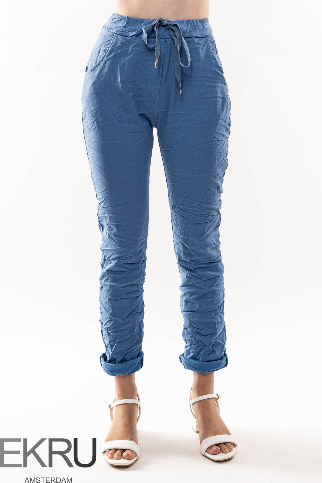 Euro Crinkle Travel Pant - Breathable Naturals | Glam & Fame Clothing
